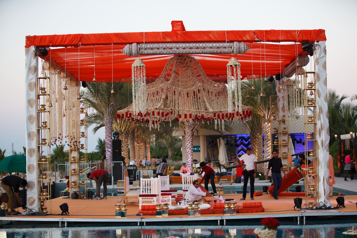 Traditional Indian wedding setup